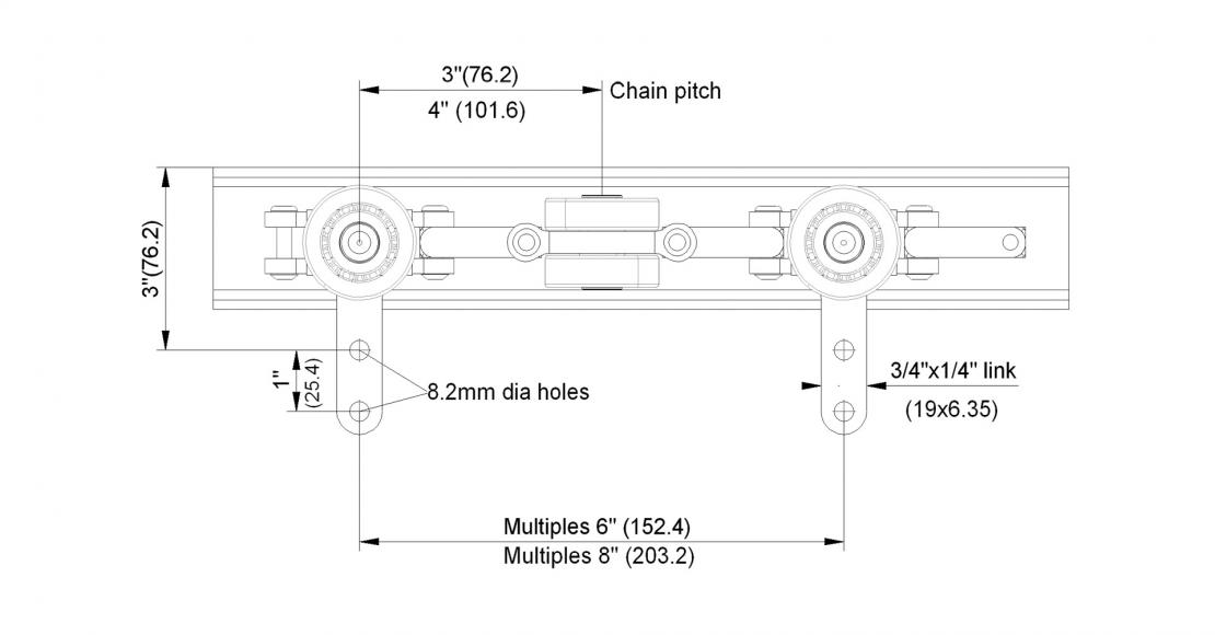 550M overhead chain conveyor