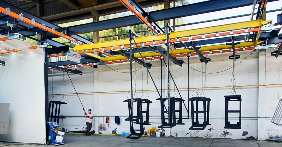 manual monorail with shunting bridge cassette systeem 3